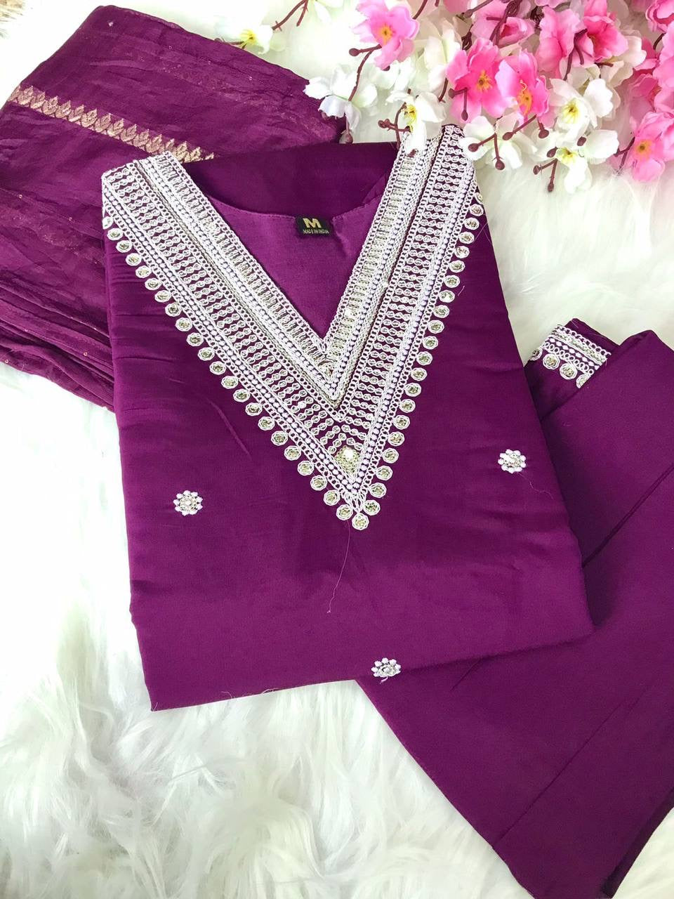 Kurti set with Dupatta & Pants