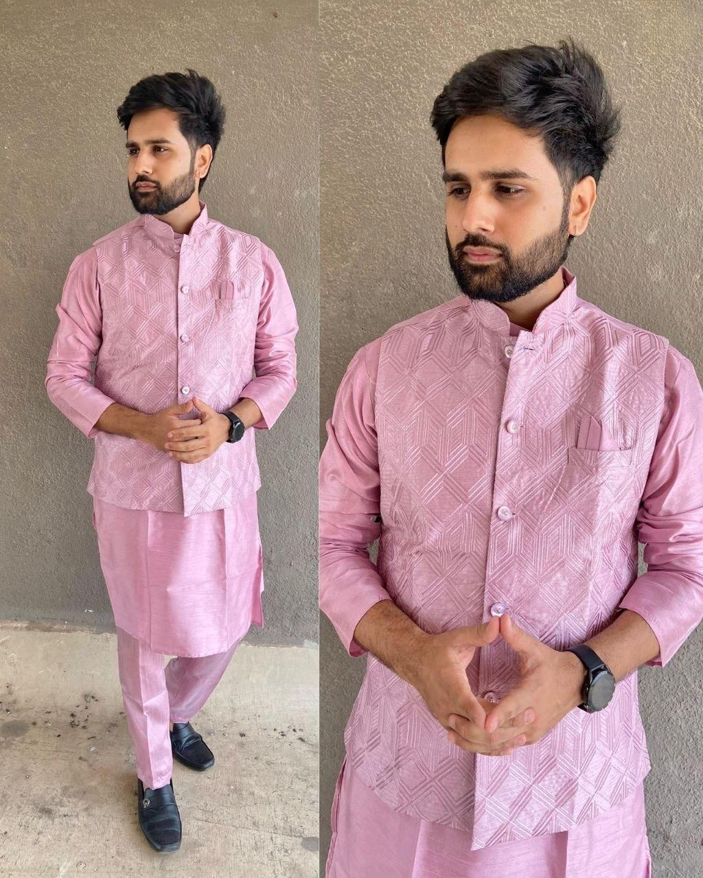 Pastel Series Vest & Kurta Set