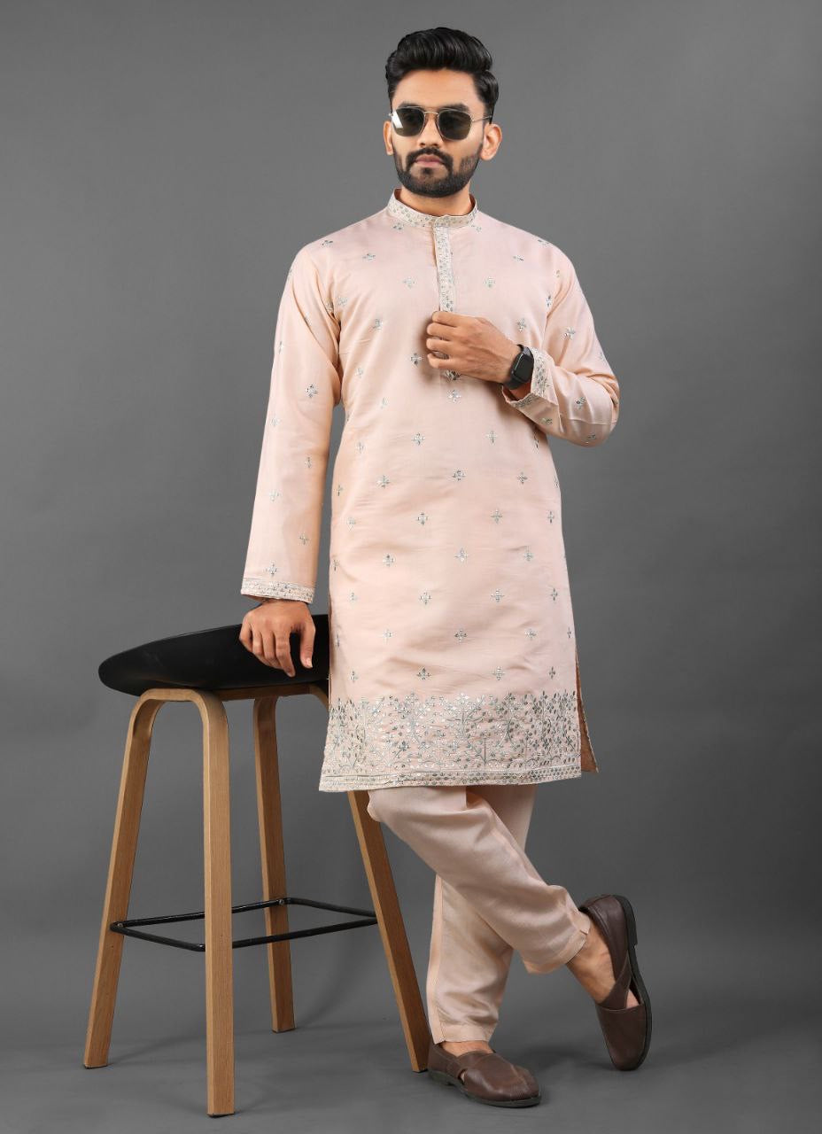 Pink Hridaan Kurta Set for Wedding Season