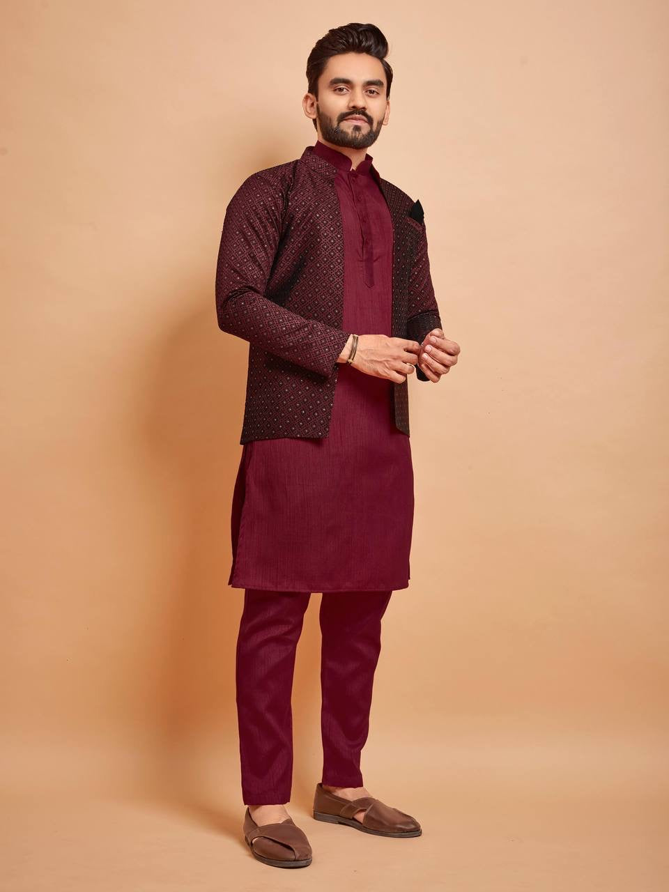 Ashwin Wedding Kurta Set with Jacket