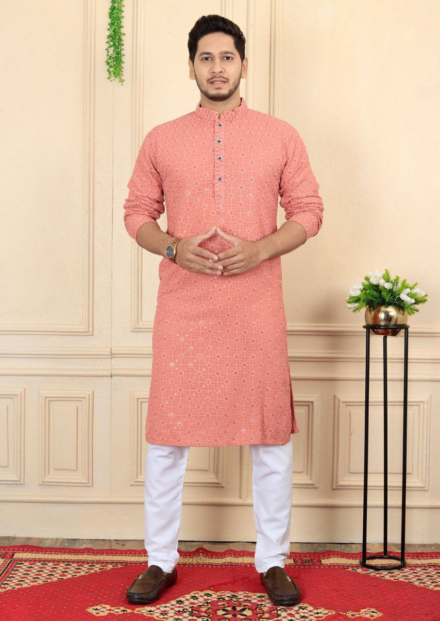 Arit Men Embroidered  Kurta with Pajamas