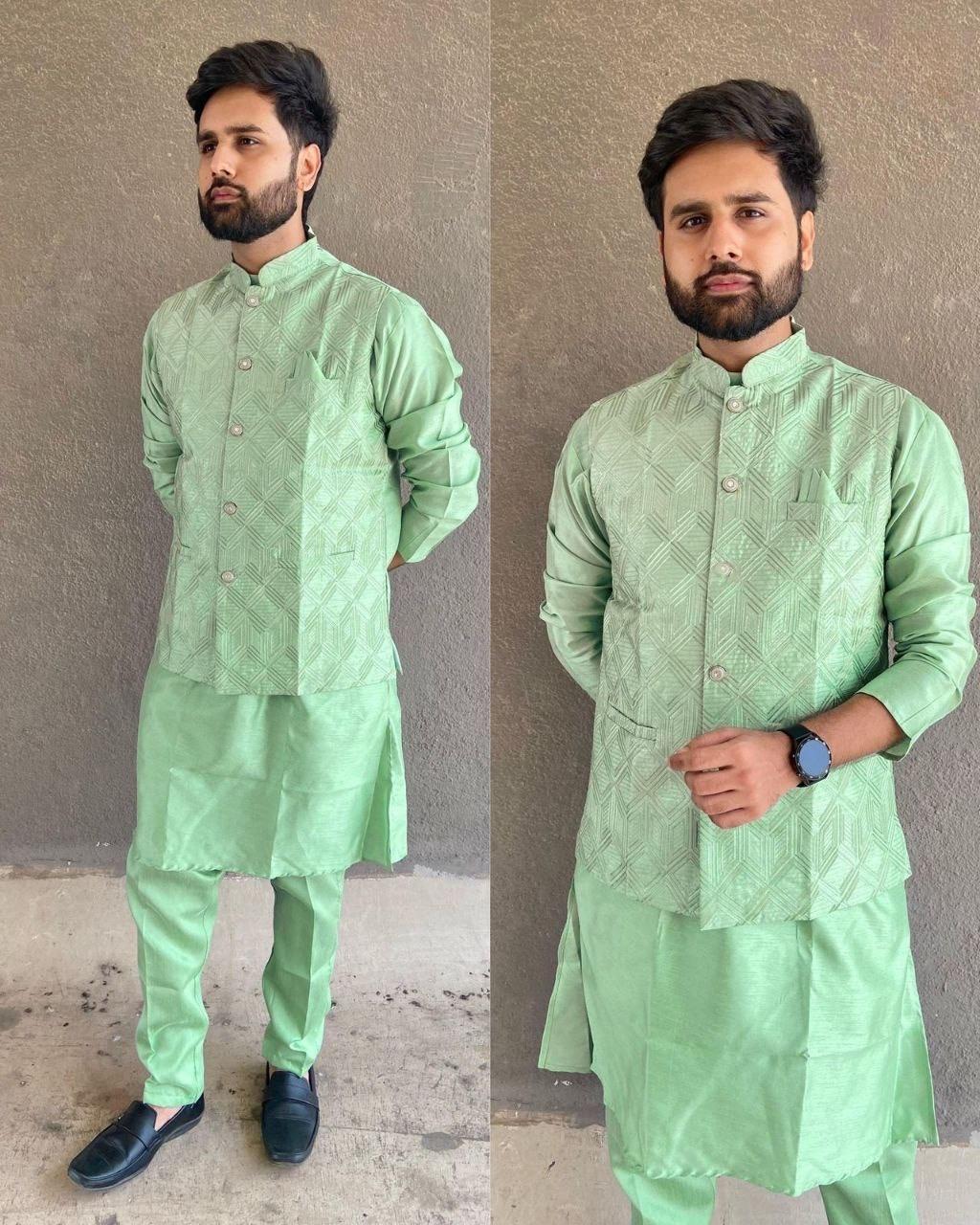 Pastel Series Vest & Kurta Set