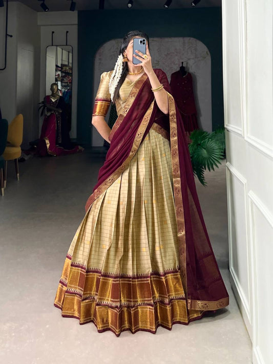 Traditional Half Saree Lehenga Set