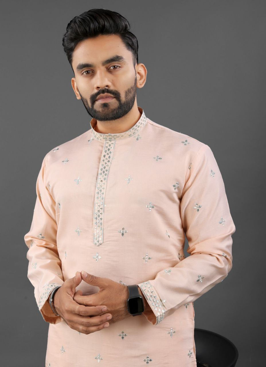 Pink Hridaan Kurta Set for Wedding Season