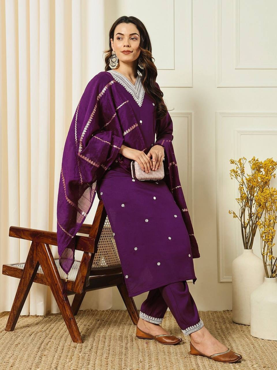 Kurti set with Dupatta & Pants