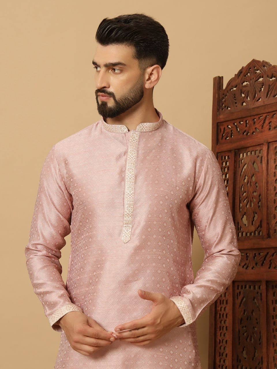 Jacquard Silk Festive Kurta for Men