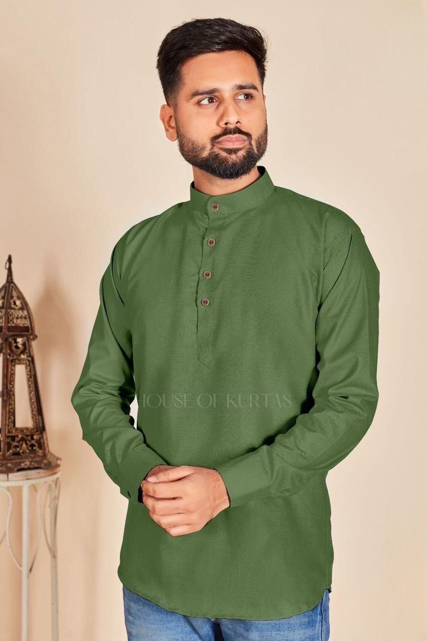 Men short cotton kurta