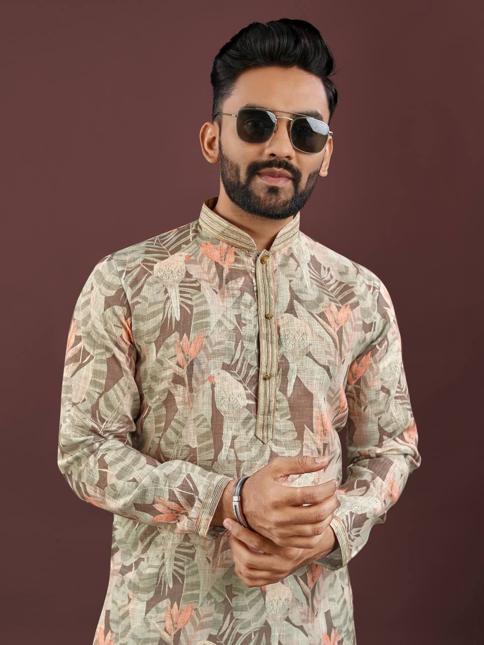 Men Kurtas with Digital Print