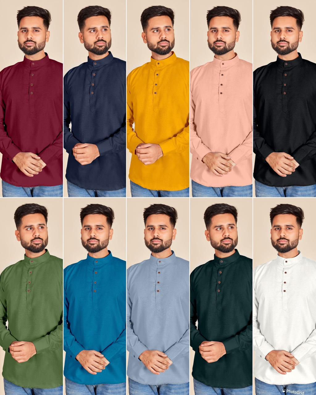 Men short cotton kurta