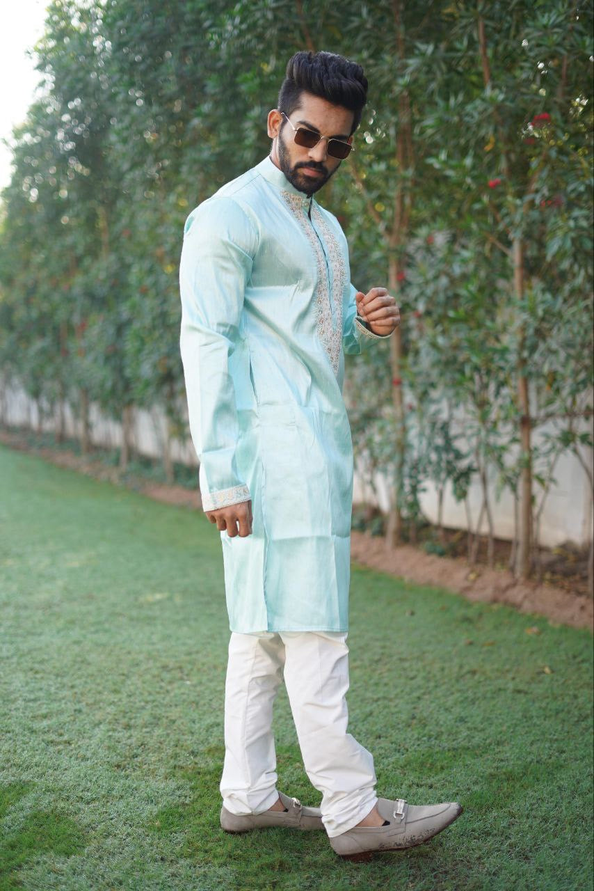 Aarush Cotton Silk Men Kurta