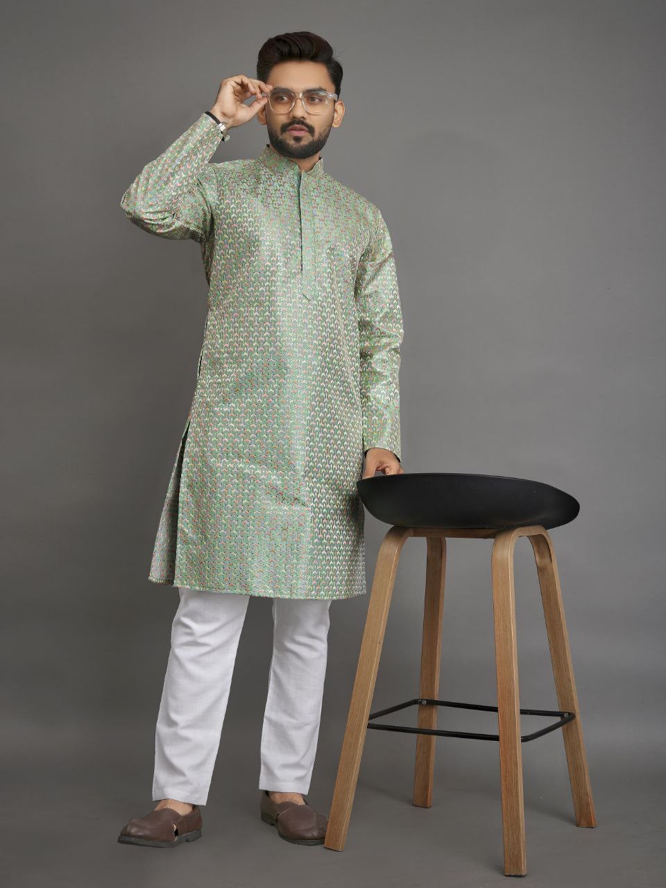 Krish Cotton Silk Kurta with Pants