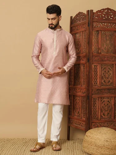 Jacquard Silk Festive Kurta for Men