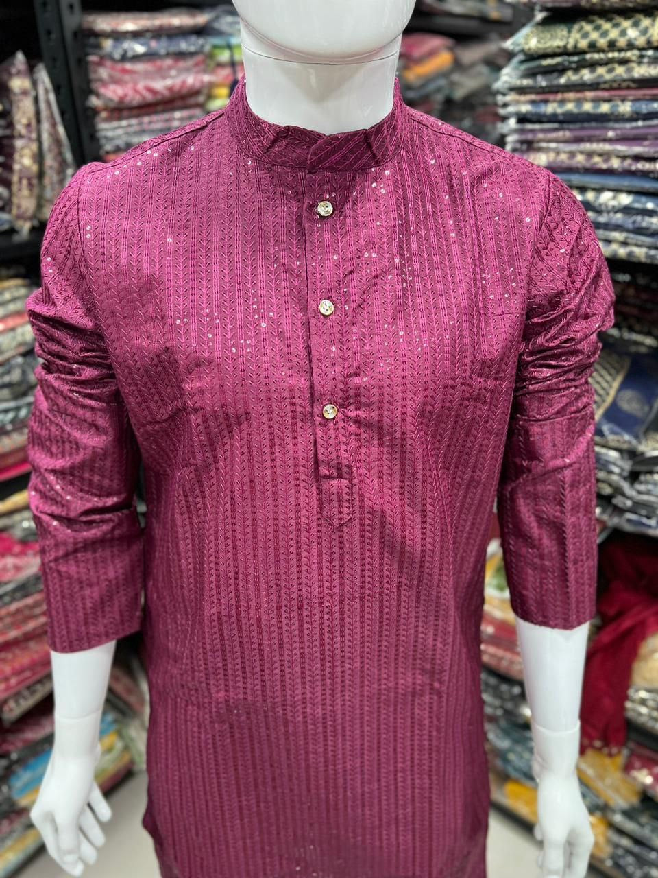 Shiny Kurta with Pajamas