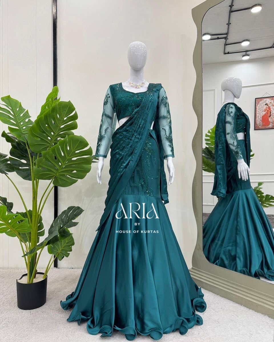 Aaranya Ready to Wear Lehenga Saree