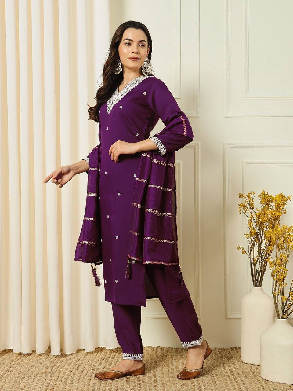 Kurti set with Dupatta & Pants