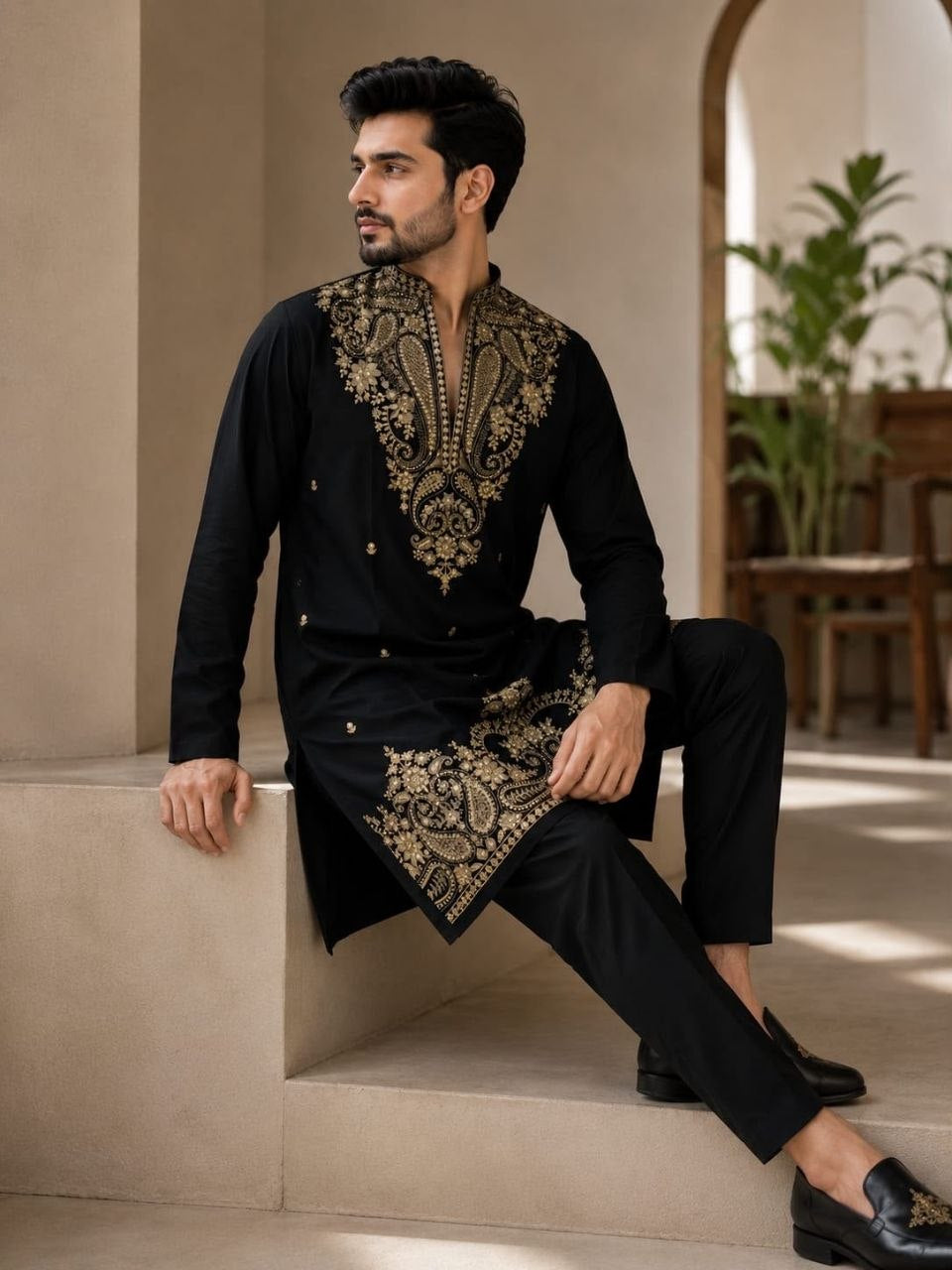 Designer Partywear Kurta and Pant Set