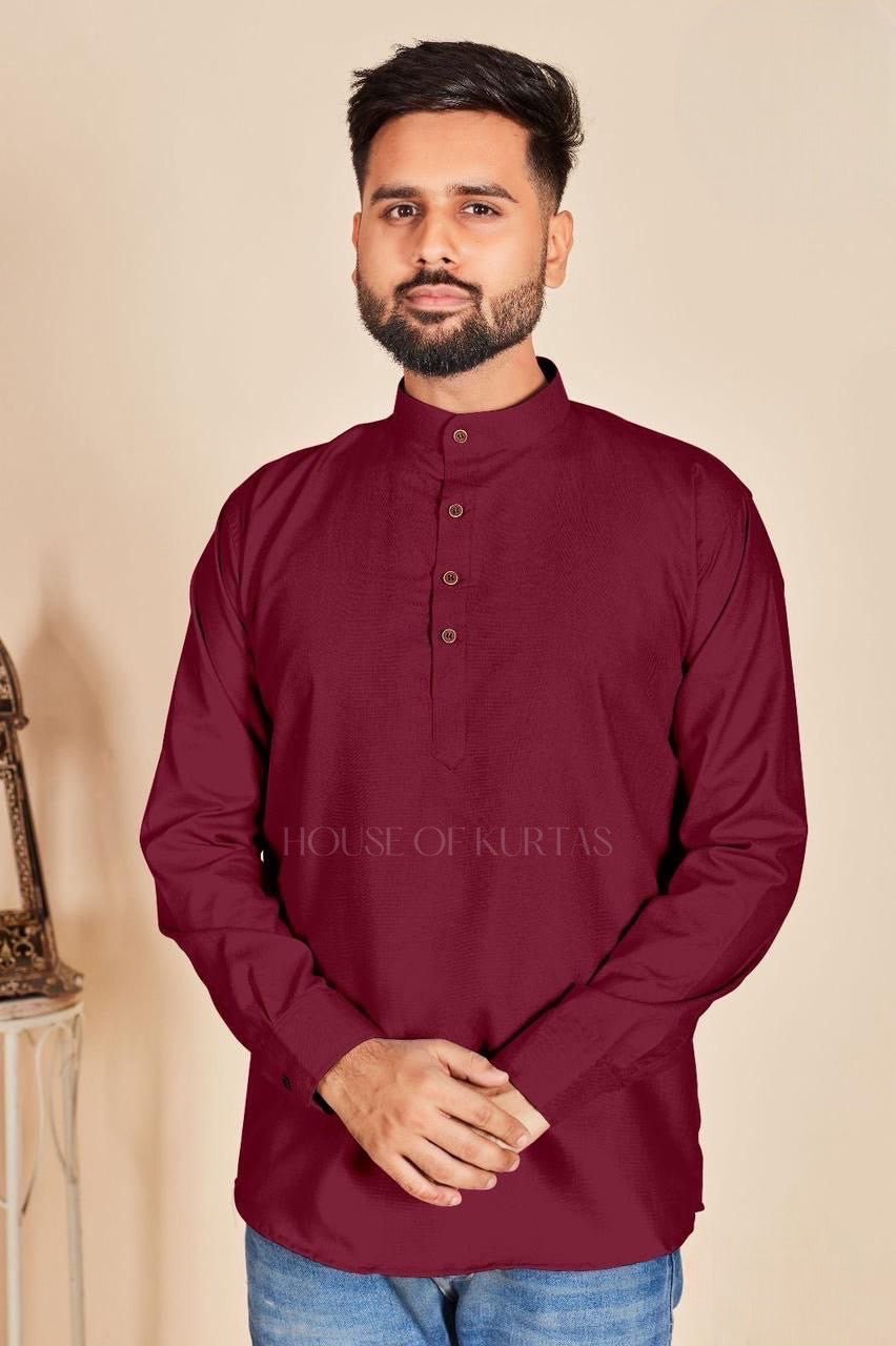 Men short cotton kurta