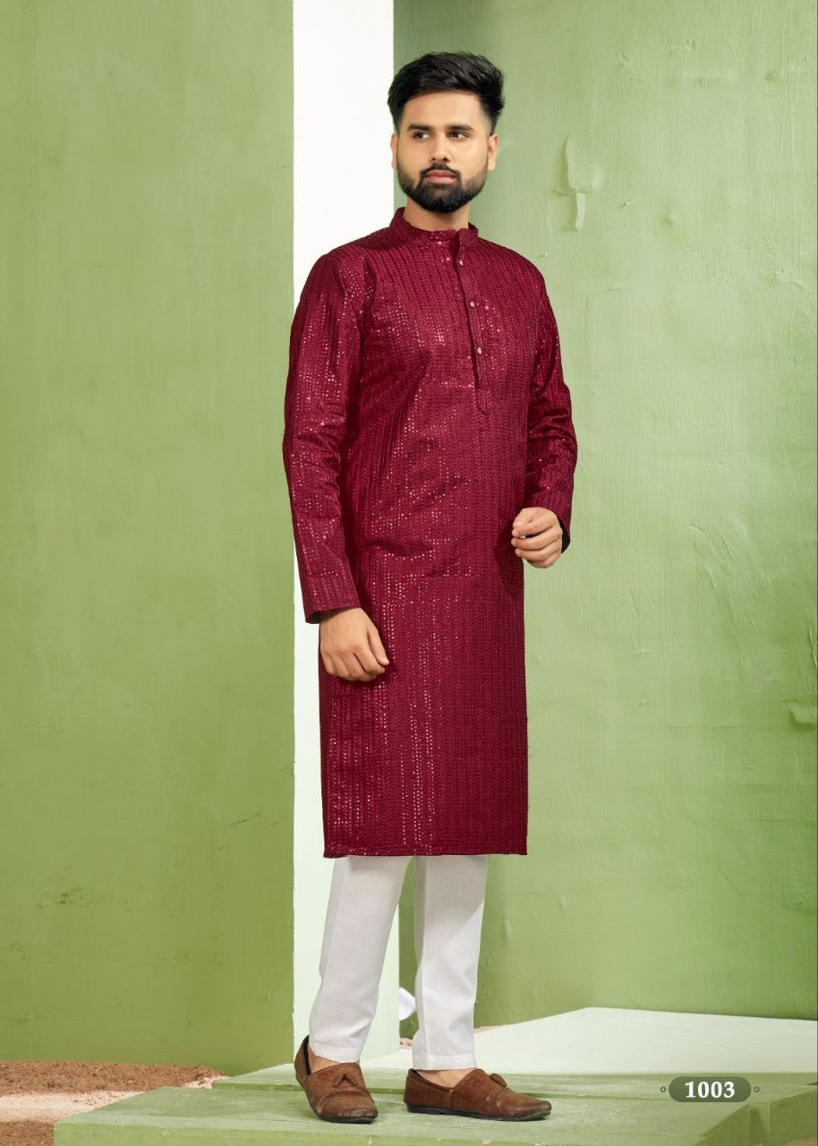 Shiny Kurta with Pajamas