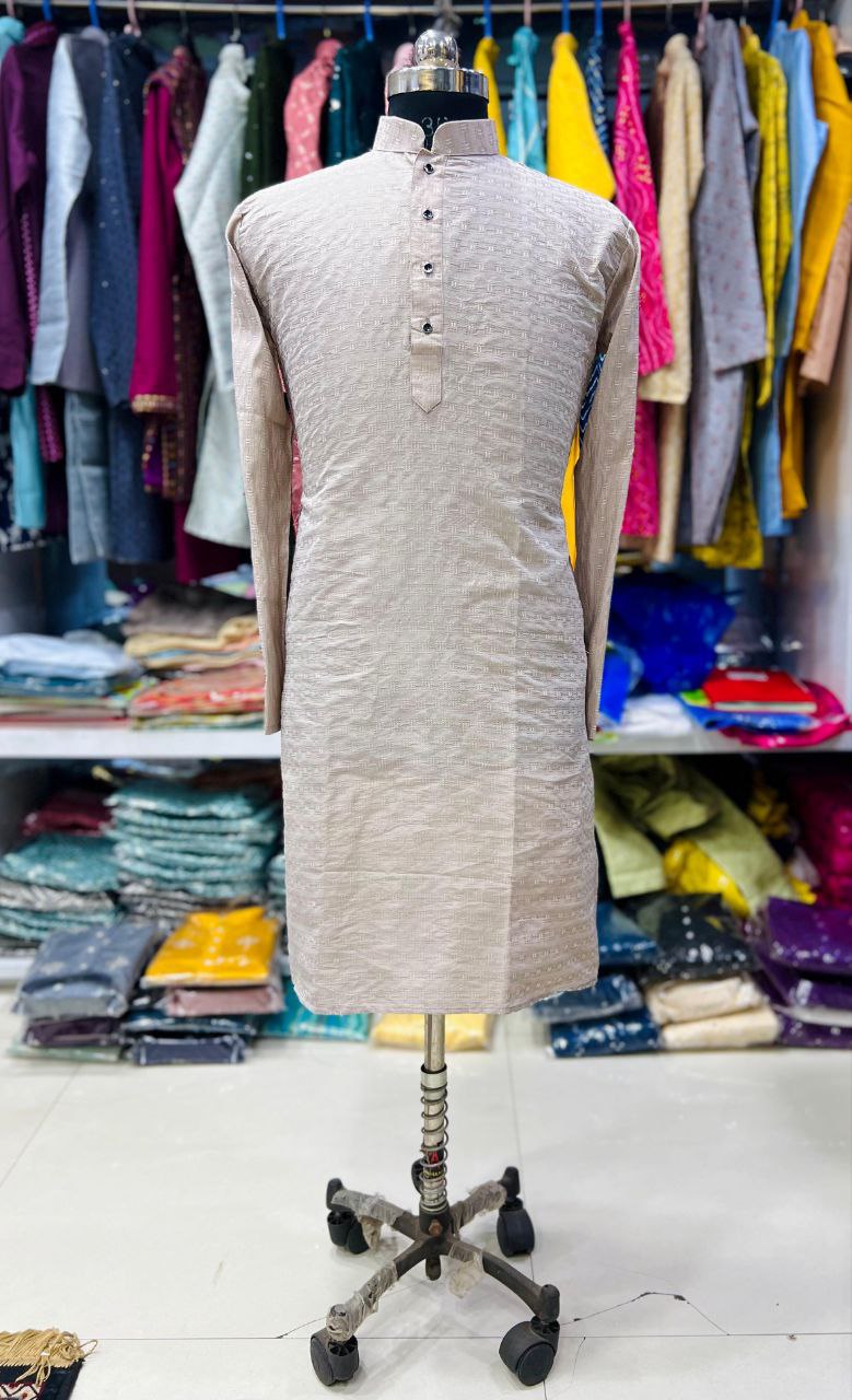 Pastel Jacquard Kurta with Pajamas Series