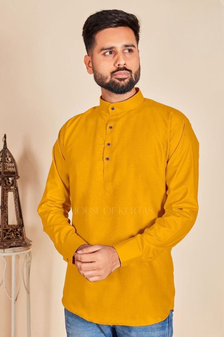 Men short cotton kurta