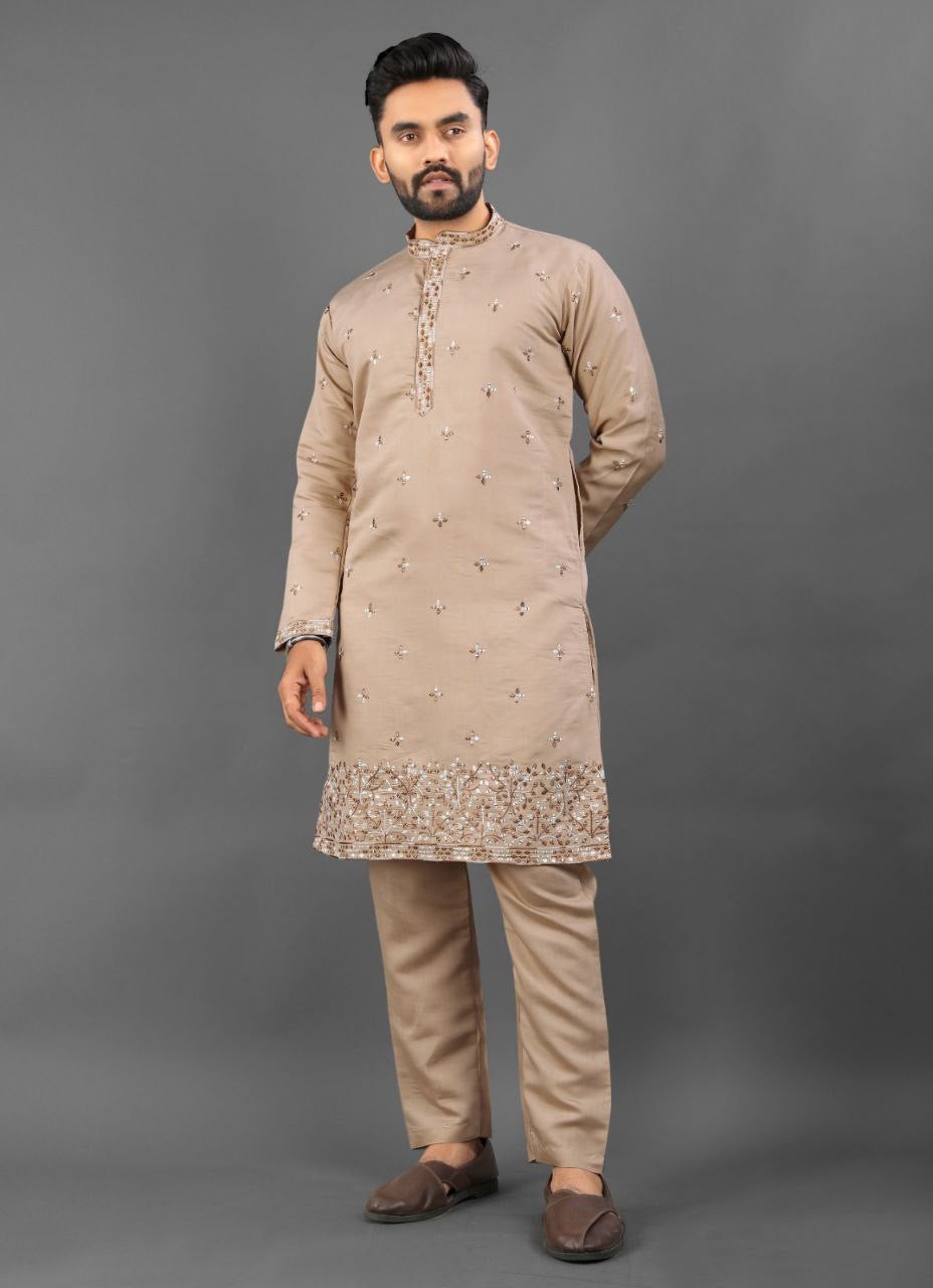 Hridaan Embroidered Kurta Set for Wedding Season