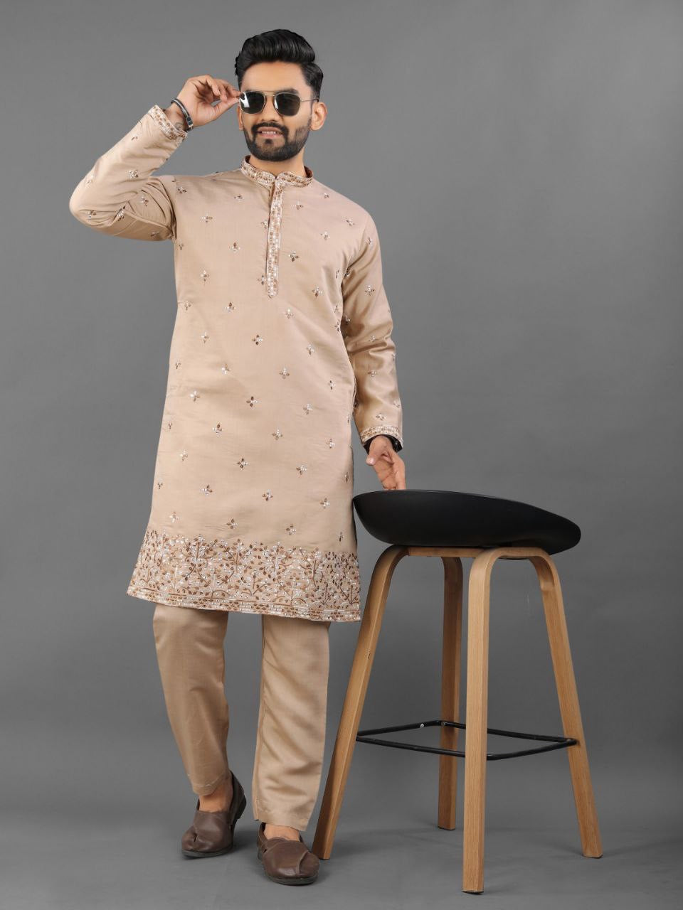 Hridaan Embroidered Kurta Set for Wedding Season