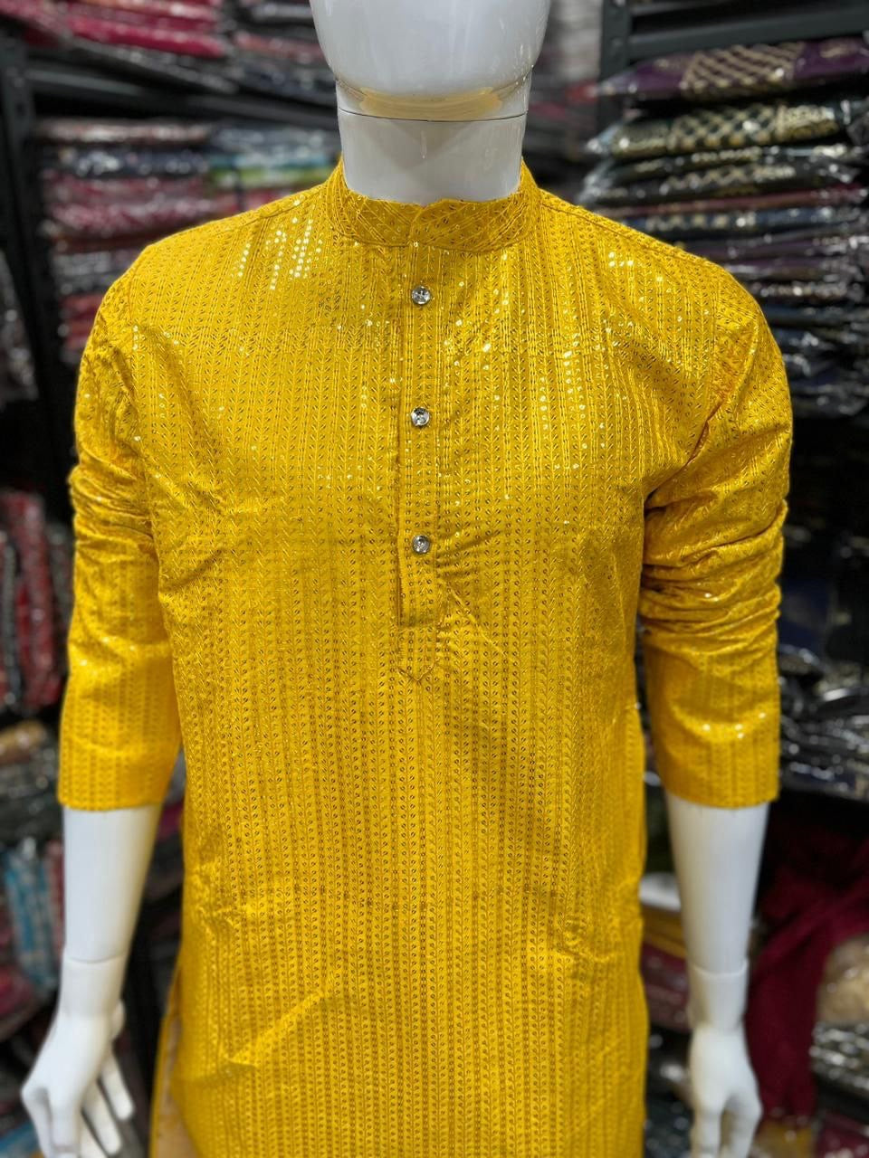 Shiny Kurta with Pajamas