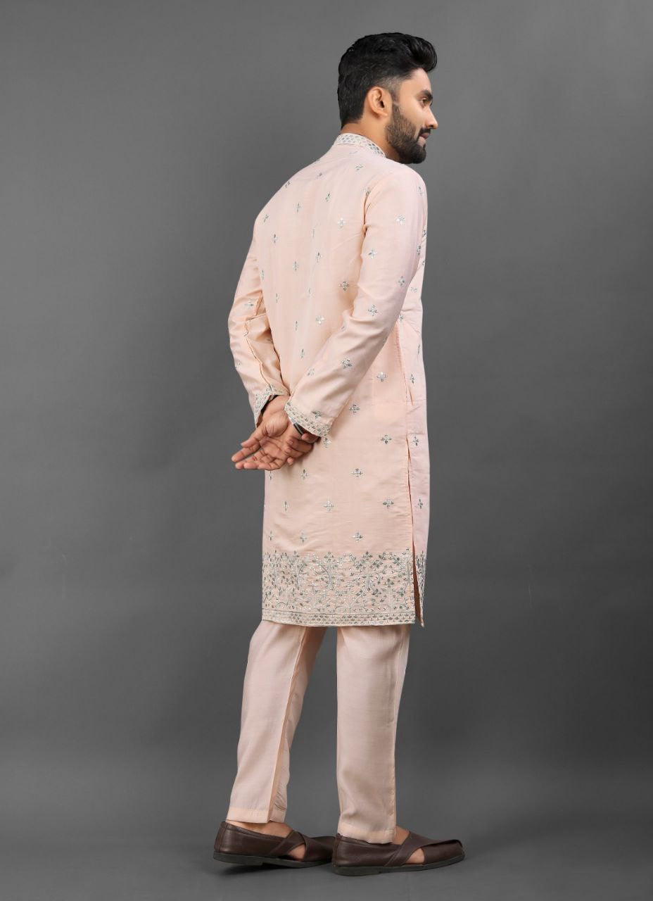 Pink Hridaan Kurta Set for Wedding Season