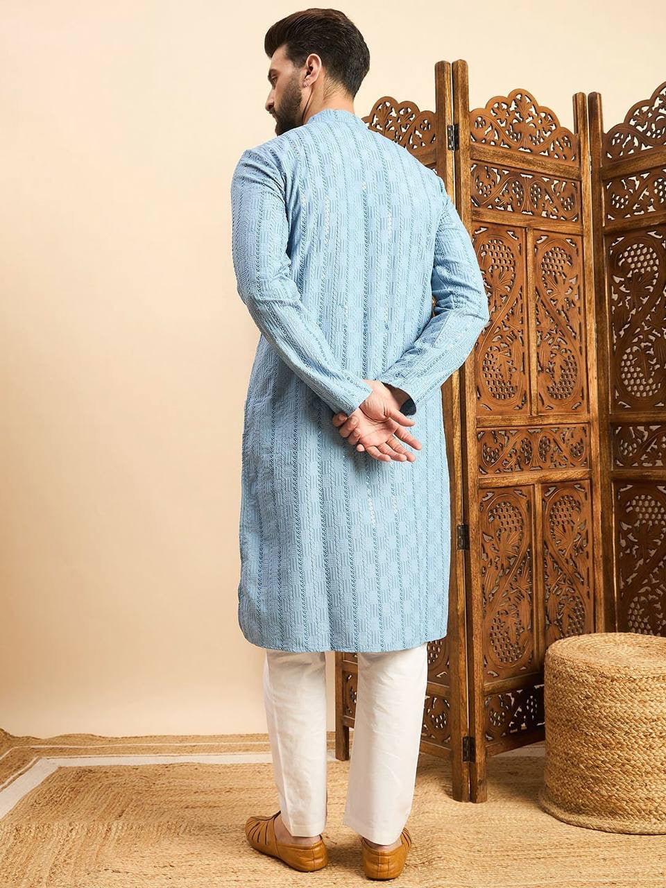 Embroidered Straight Kurta for Festive Season