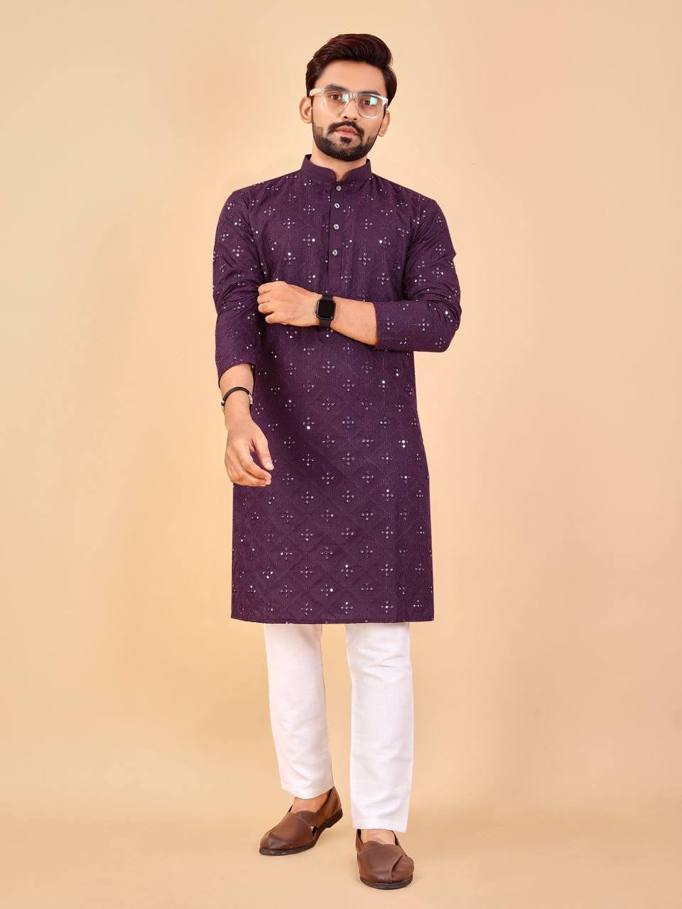 Abishek Mirror Work Kurta