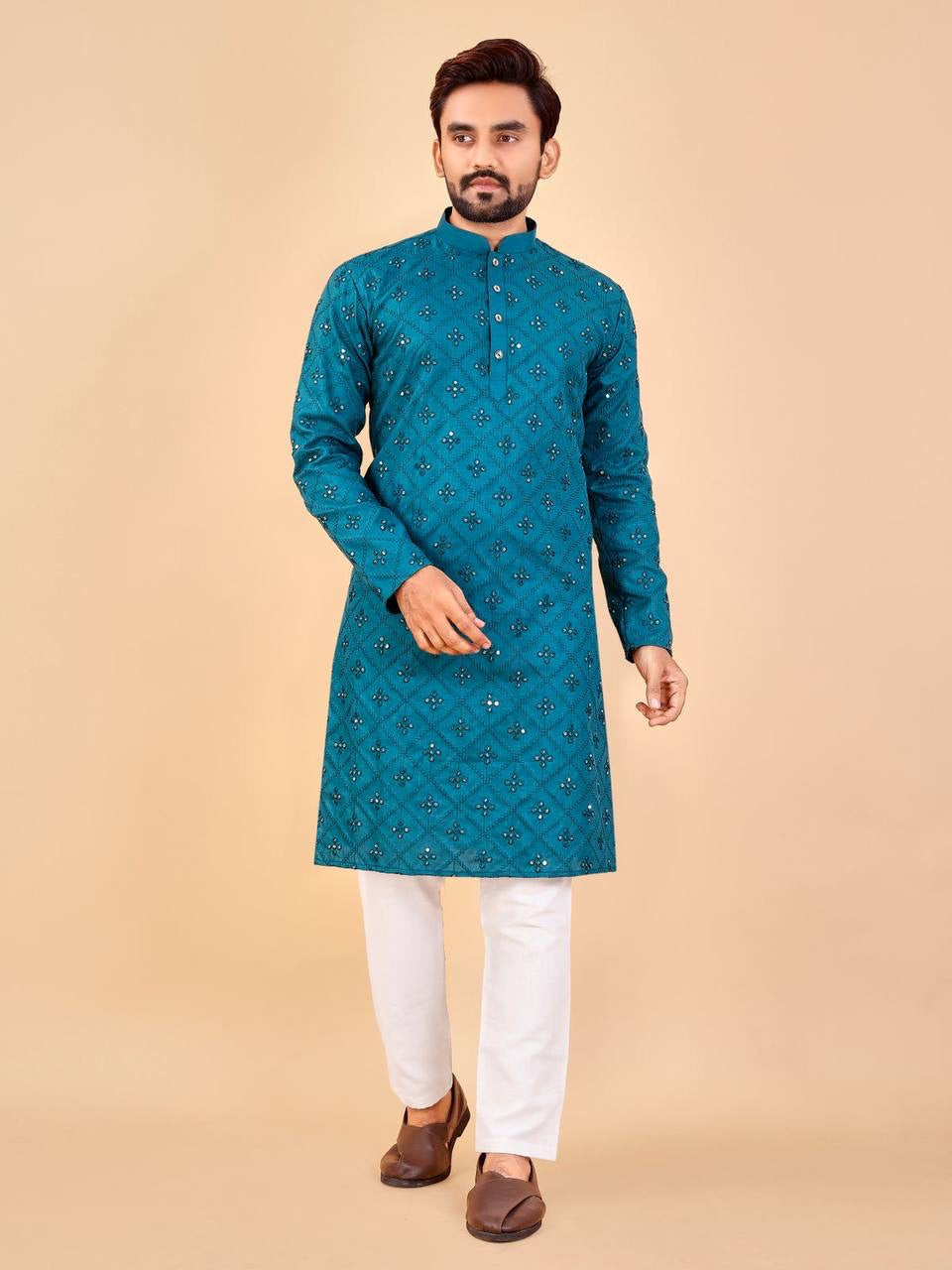 Abishek Mirror Work Kurta