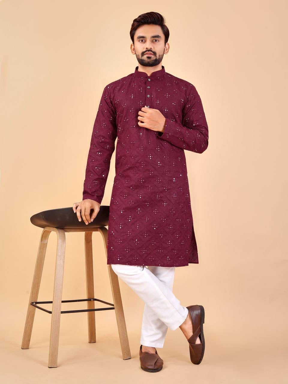 Abishek Mirror Work Kurta