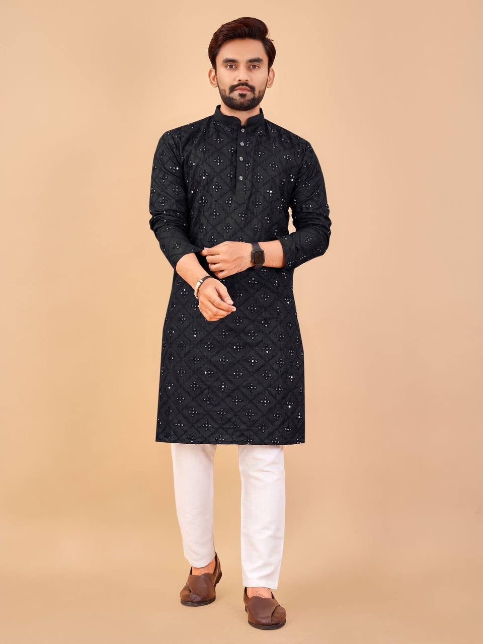 Abishek Mirror Work Kurta