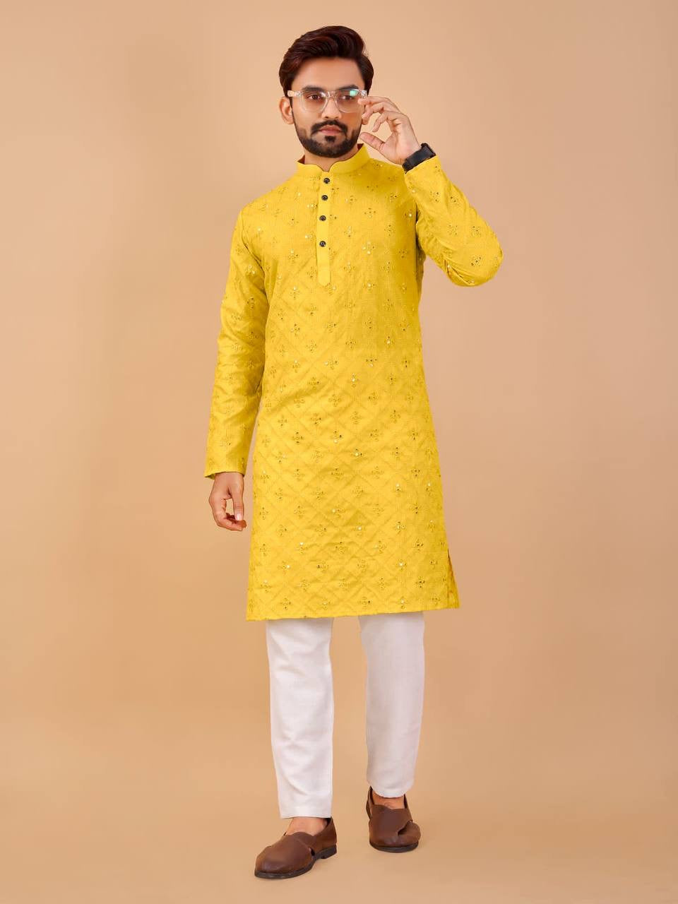 Abishek Mirror Work Kurta