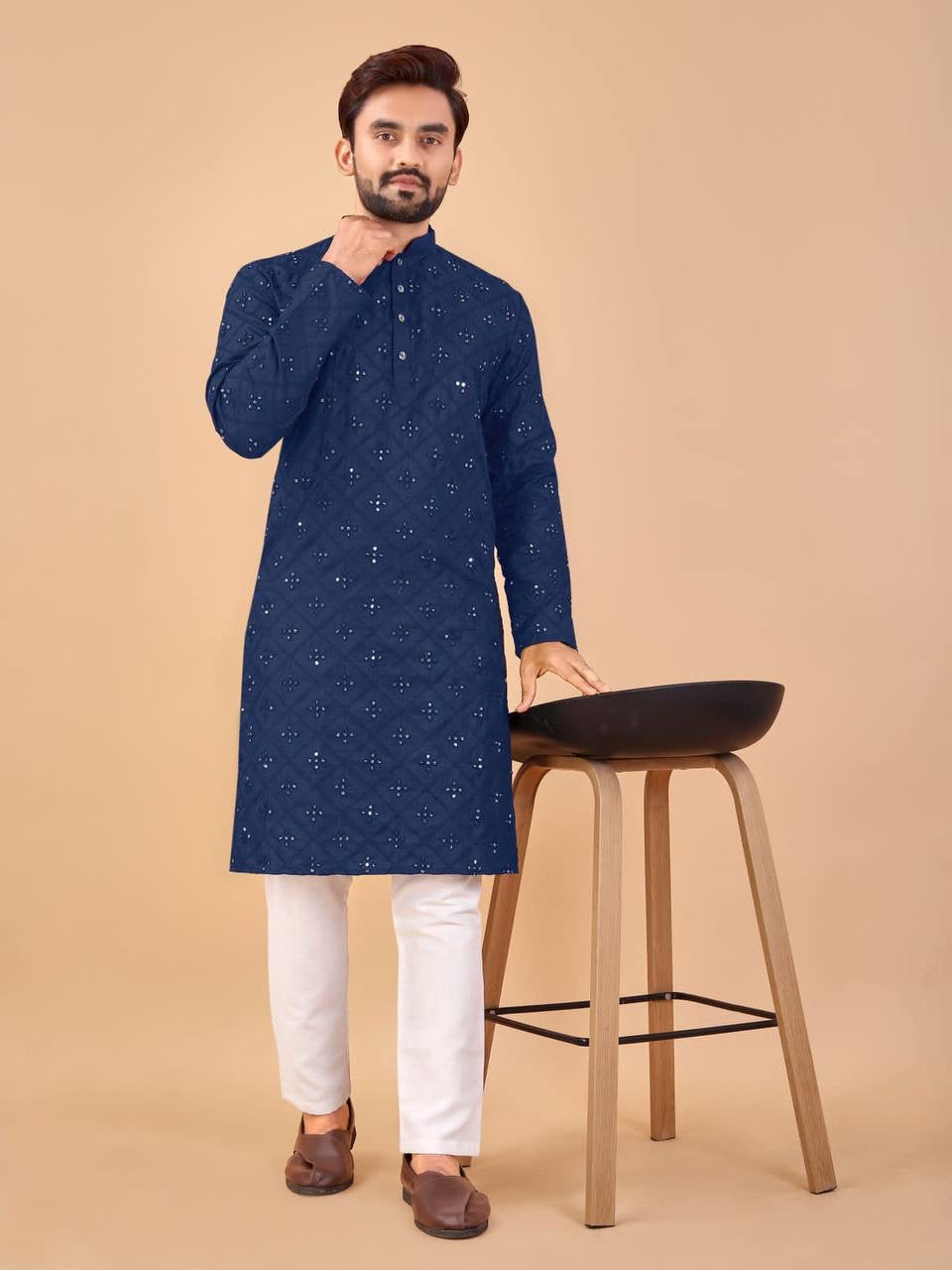 Abishek Mirror Work Kurta