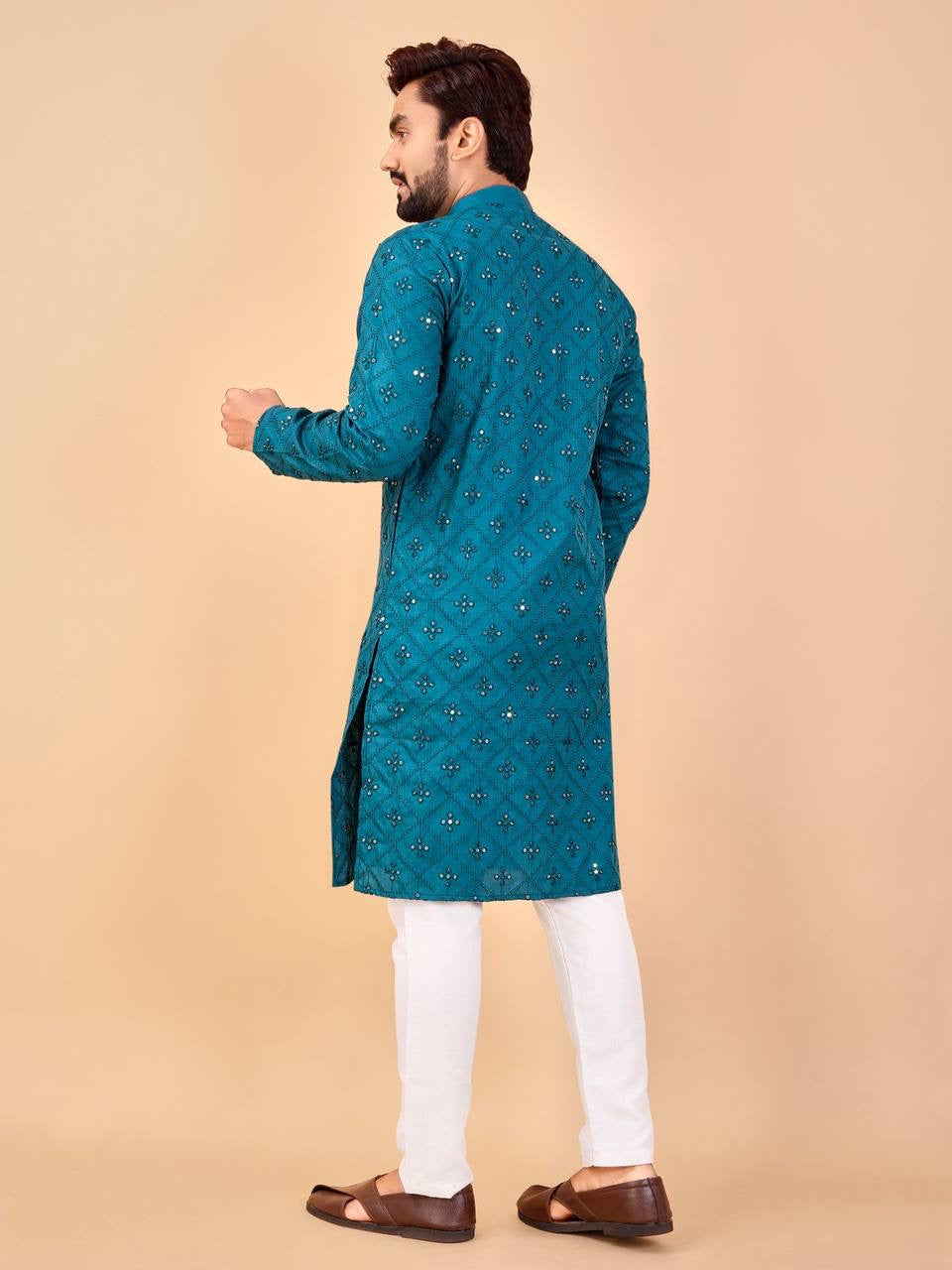 Abishek Mirror Work Kurta