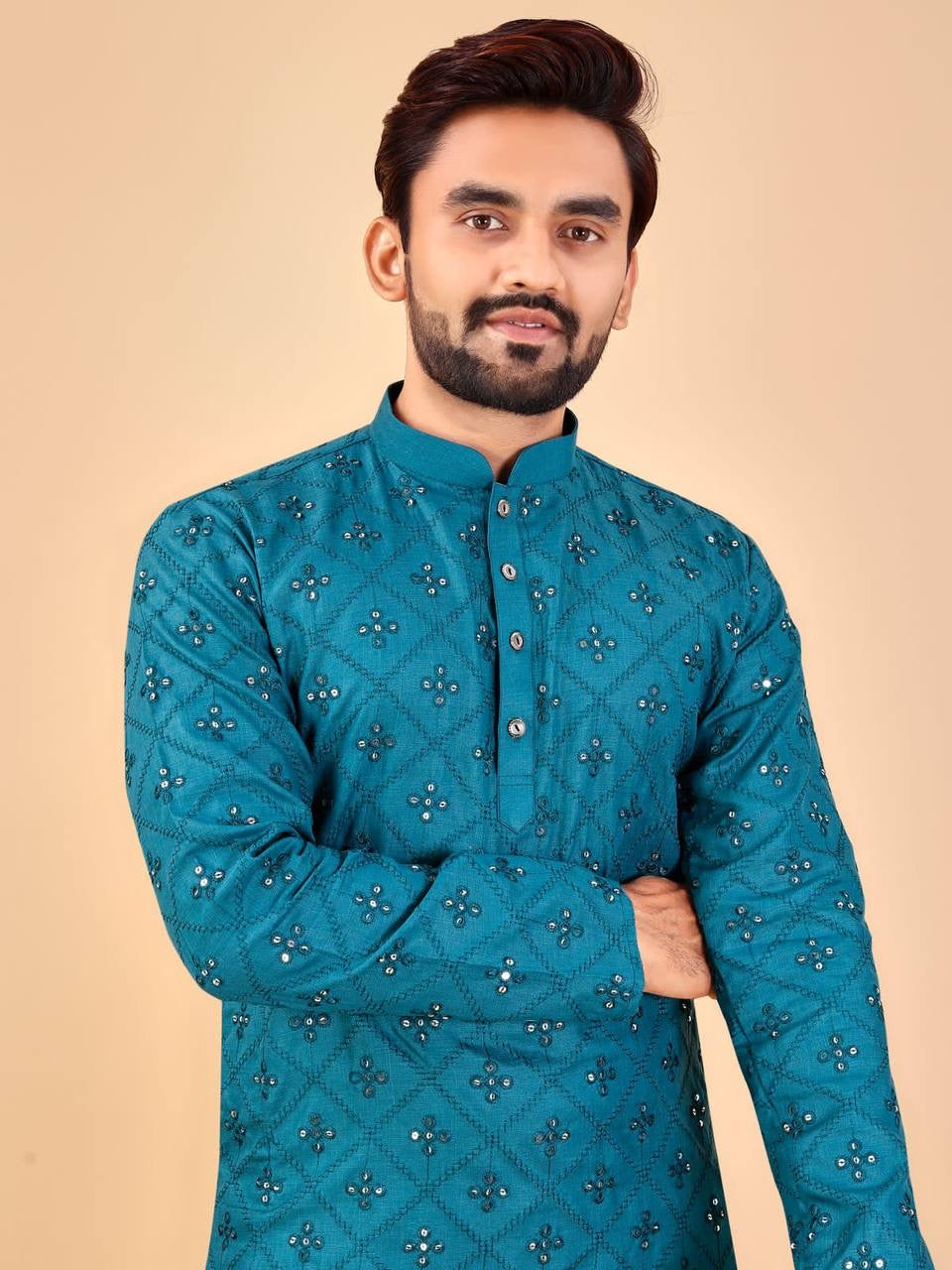 Abishek Mirror Work Kurta