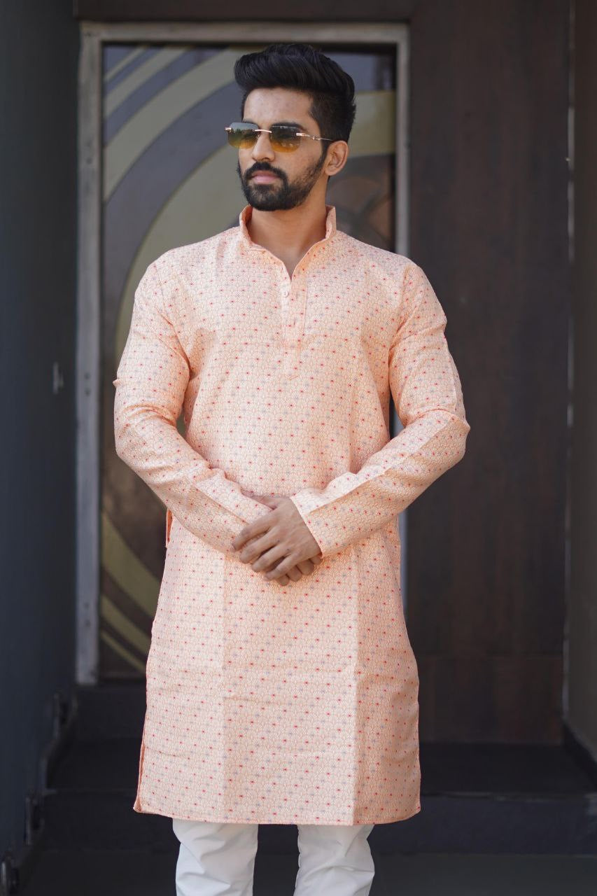 Abhinav Jacquard Kurta with Pyjamas set