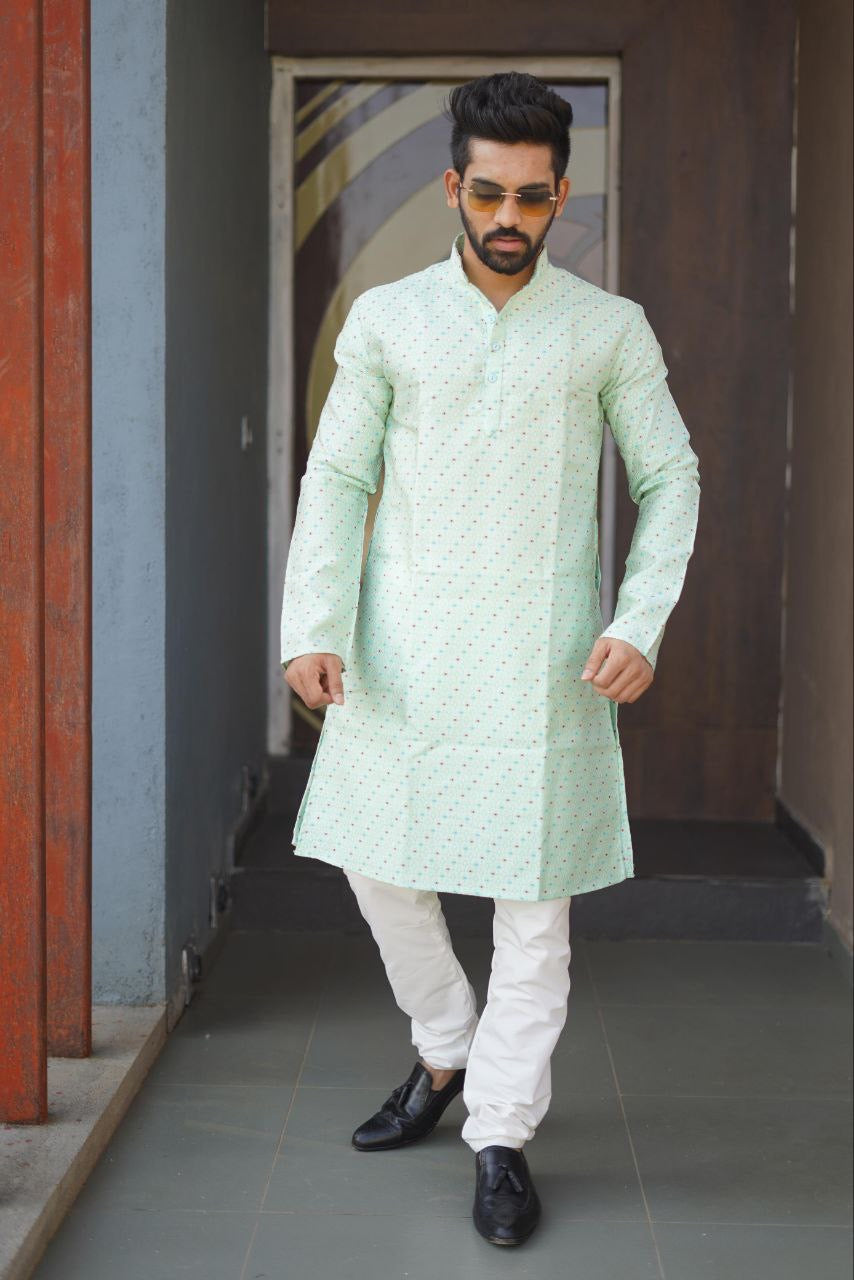 Abhinav Jacquard Kurta with Pyjamas set