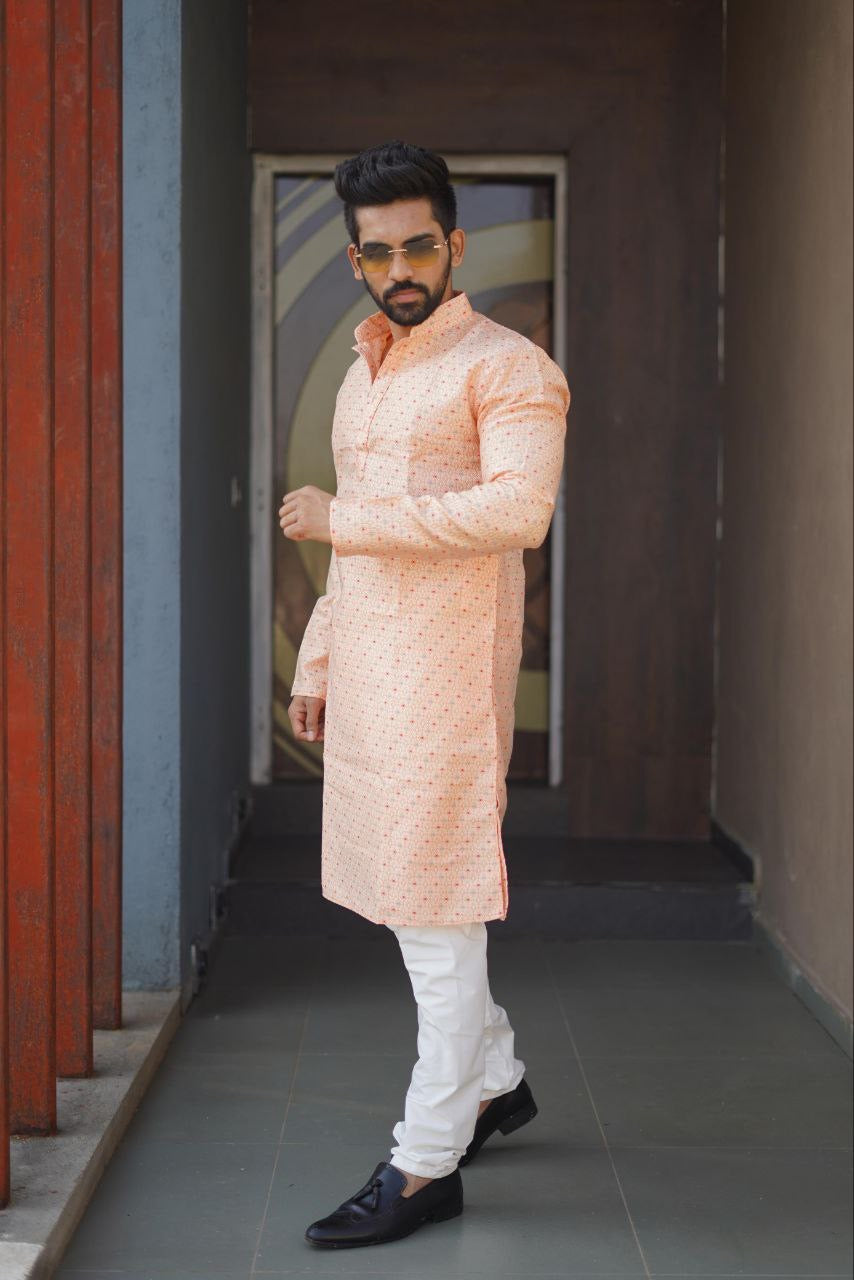 Abhinav Jacquard Kurta with Pyjamas set