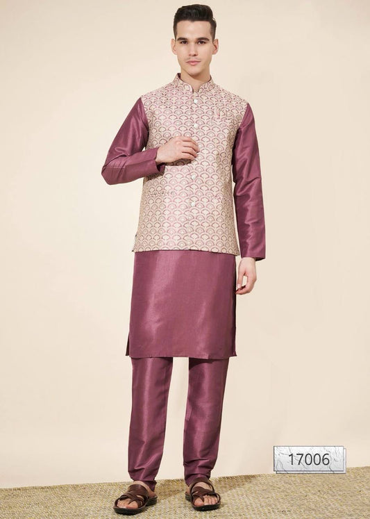 Men’s Kurta Set with Koti | Festive & Wedding Wear - 17006