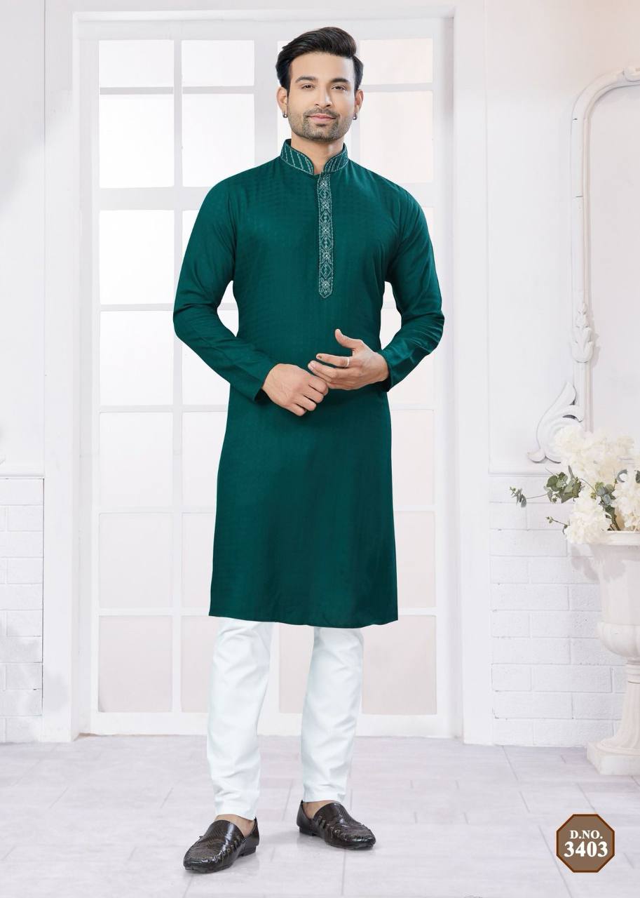 Men’s Classic Kurta with Pants – Multiple Colors
