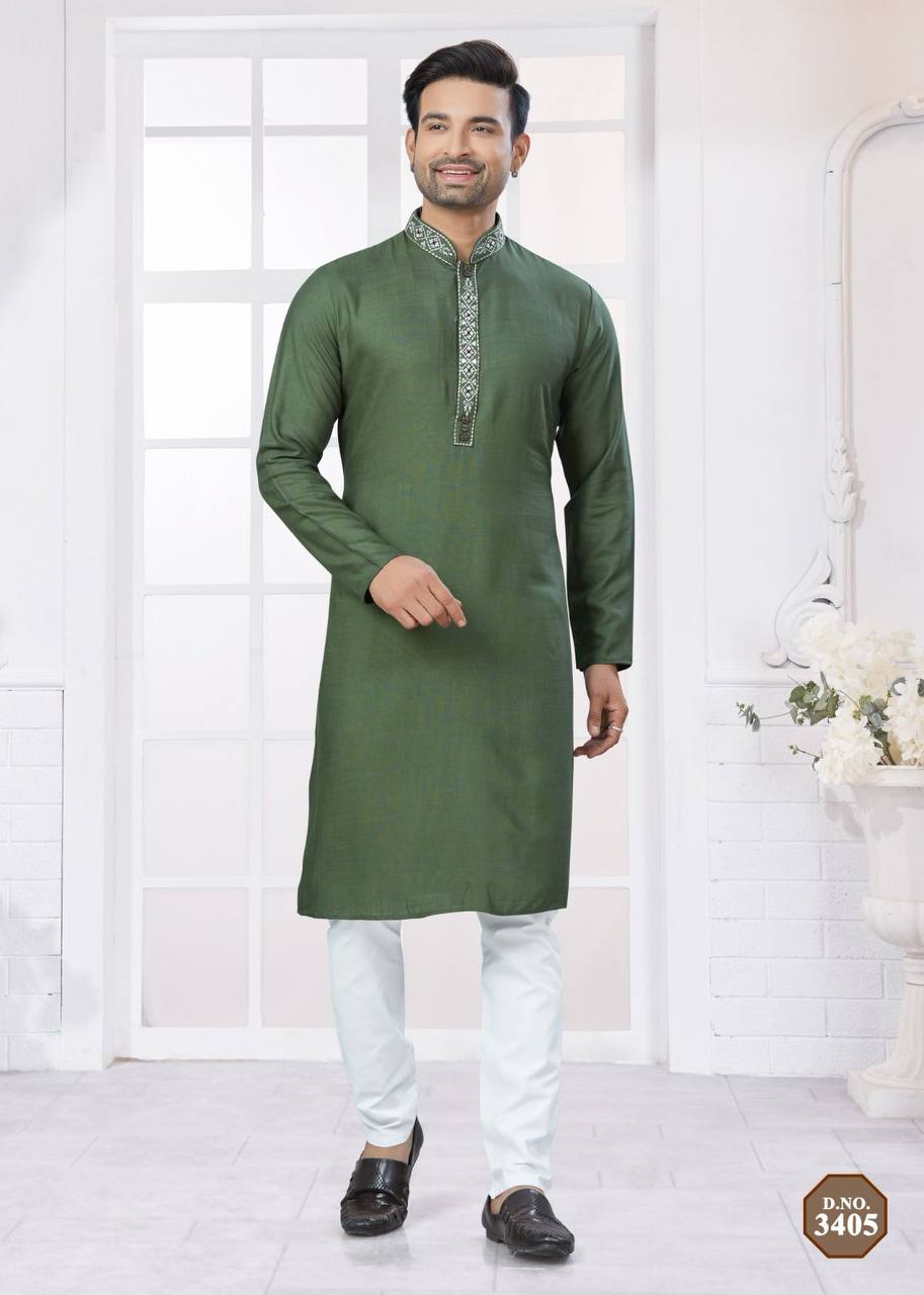 Men’s Classic Kurta with Pants – Multiple Colors