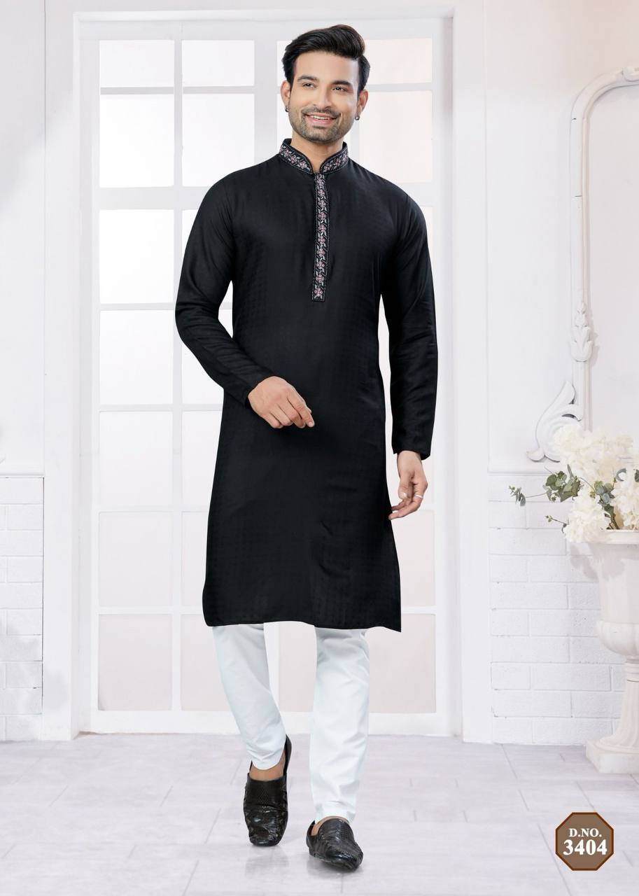 Men’s Classic Kurta with Pants – Multiple Colors