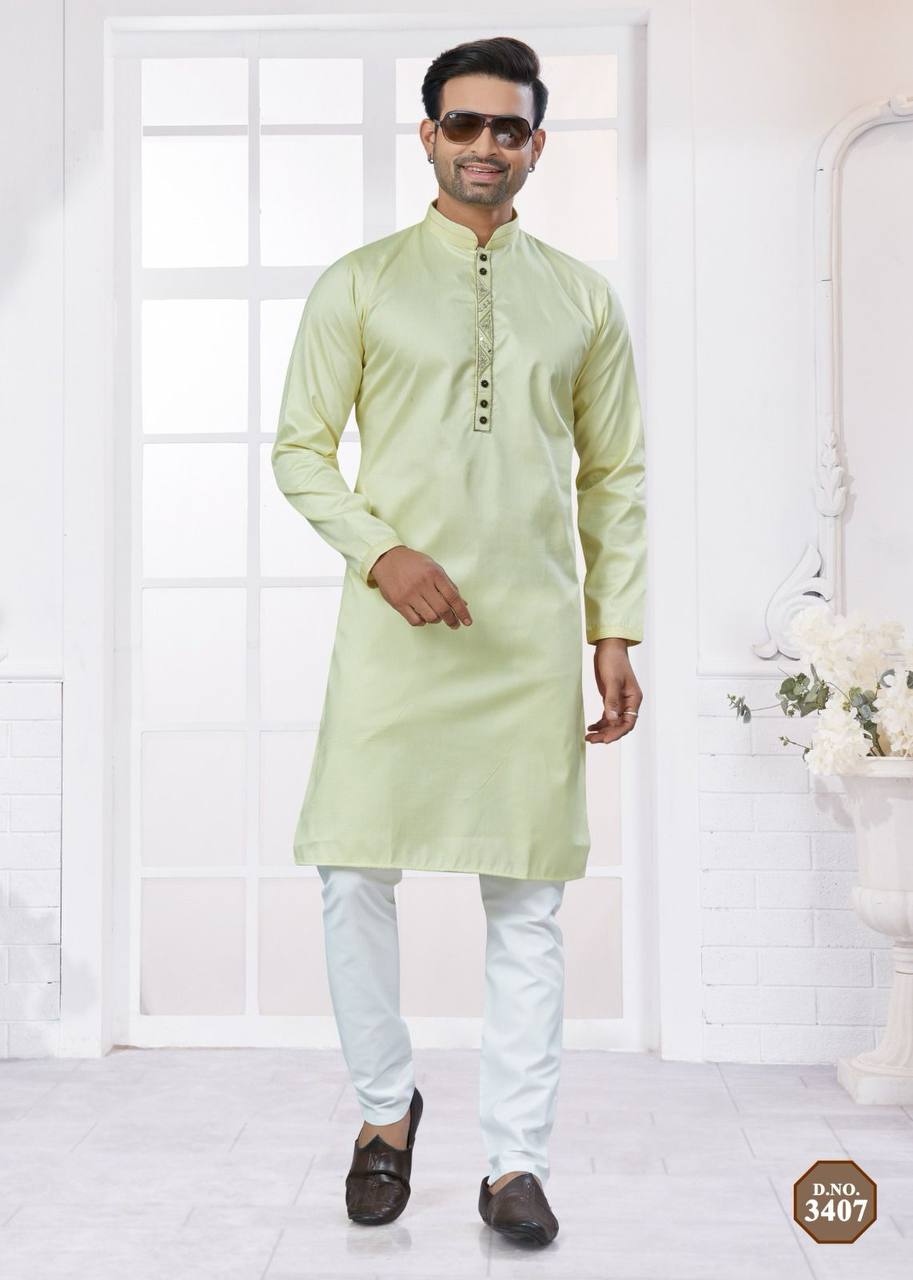 Men’s Classic Kurta with Pants – Multiple Colors