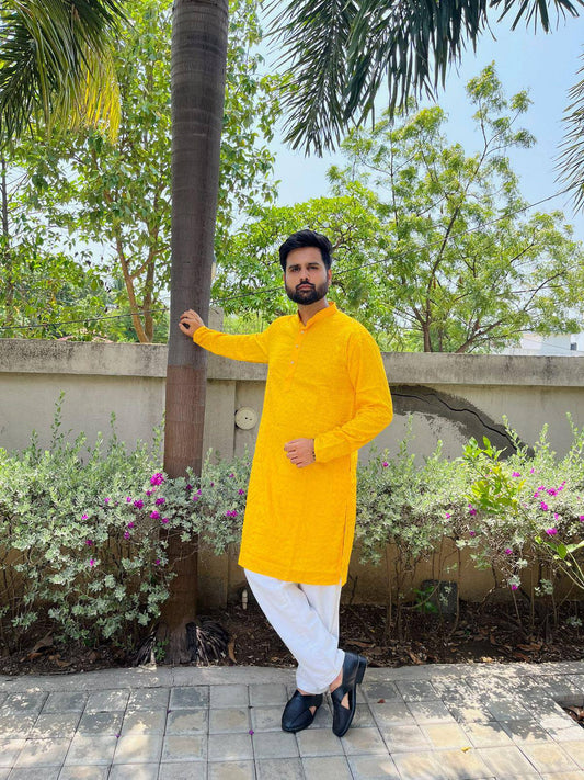 Festive Season Chikankari Sequin Embroidered Kurta Set