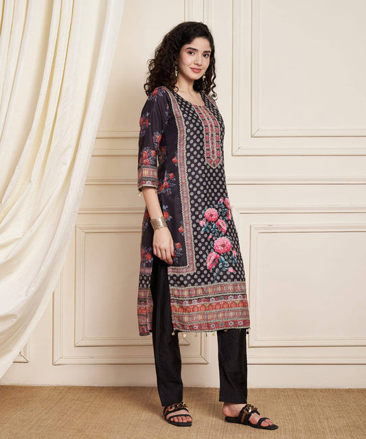 Elegant Black Kurti Set