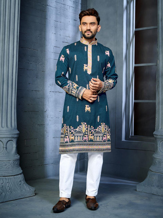 Men’s Embroidered Kurta Set