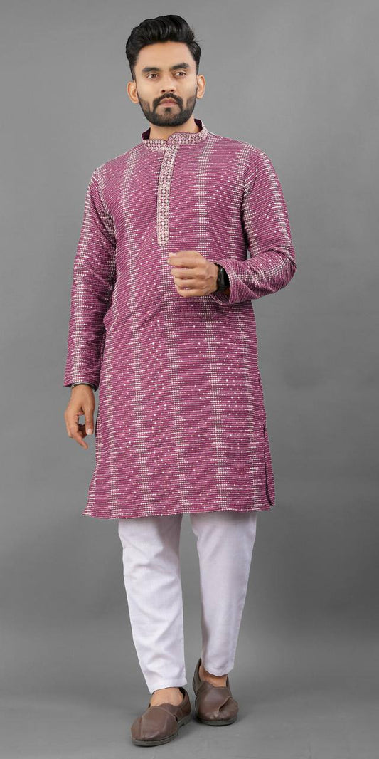 Men’s Embroidered Kurta Set