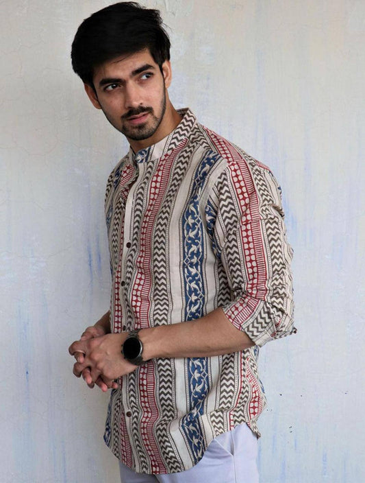 Men’s Block Printed Short Kurta